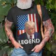 Donald Trump 2024 Shot President Legend American Flag T-Shirt Gifts for Old Men