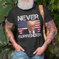 Donald Trump Shot Never Surrender 20024 T-Shirt Gifts for Old Men