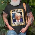 Donald Trump Shot Wanted For US President 2024 T-Shirt Gifts for Old Men