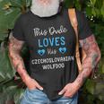 This Dude Loves His Czechoslovakian Wolfdog T-Shirt Gifts for Old Men