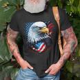 Eagle Of Freedom Merica Patriotic Usa Flag 4Th Of July 2023 Unisex T-Shirt Gifts for Old Men