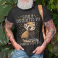Easily Distracted By Marbled Polecats Cute European Mammal T-Shirt Gifts for Old Men