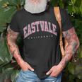 Eastvale California Ca Varsity Style Pink Text T-Shirt Gifts for Old Men