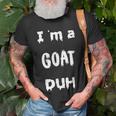 Easy I Am Goat Duh Scary Last Minute Costumes Unisex T-Shirt Gifts for Old Men