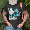 Eat Sleep Ice Canoe Repeat Ice Canoeing Winter Sport T-Shirt Gifts for Old Men