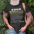 Edge Name Gift Edge Facts Unisex T-Shirt Gifts for Old Men