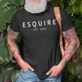 Esquire Est 2023 Attorney Lawyer Law School Graduation T-shirt Gifts for Old Men