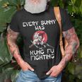 Every Bunny Was Kung Fu Fighting Easter Sunday Rabbit T-Shirt Gifts for Old Men