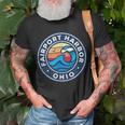 Fairport Harbor Ohio Oh Vintage Nautical Waves T-Shirt Gifts for Old Men