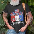 Faith Love Freedom American Flag Mason Jar Christian Unisex T-Shirt Gifts for Old Men
