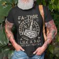 Fathor - Like A Dad Just Way Mightier Fathers Day Viking Unisex T-Shirt Gifts for Old Men
