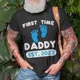 First Time Daddy Est 2023 Fathers Day Grandparents Son Unisex T-Shirt Gifts for Old Men