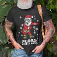 Floss Like A Boss | Funny Dancing Santa Dancing Funny Gifts Unisex T-Shirt Gifts for Old Men