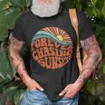 Forever Chasing Sunsets Unisex T-Shirt Gifts for Old Men