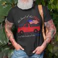 Fourth Of July Patriotic Classic Pickup Truck American Flag Unisex T-Shirt Gifts for Old Men