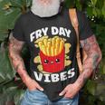 Fry Day Vibes French Fries Fried Potatoes T-Shirt Gifts for Old Men