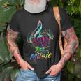 Funky Colorful Music Treble Clef Musical Note T-Shirt Gifts for Old Men