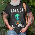 Alien Art Alien Lover Area 51 Escapee Alien T-Shirt Gifts for Old Men