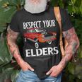 Funny Car Guy Classic Muscle Car Respect Your Elders Unisex T-Shirt Gifts for Old Men