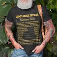 Compliance Officer Nutritional Facts Motivational Quot T-Shirt Gifts for Old Men