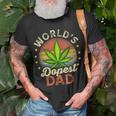 Funny Fathers Day 420 Weed Dad Vintage Worlds Dopest Dad Gift For Women Unisex T-Shirt Gifts for Old Men