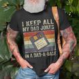 Funny Fathers Day Daddy Jokes In Dad-A-Base Vintage Retro Unisex T-Shirt Gifts for Old Men