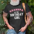 Funny Grandpa Of The Birthday Girl Gift For Donut Lover Men Grandpa Funny Gifts Unisex T-Shirt Gifts for Old Men