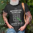 Mathematical Technician T-Shirt Gifts for Old Men