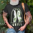 Penguin Marijuana Chill Weed 420 Marijuana Bud Pun T-Shirt Gifts for Old Men