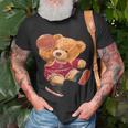 Funny Teddy Bear Basketball Slam Dunk Sport Cute Cartoon Teddy Bear Funny Gifts Unisex T-Shirt Gifts for Old Men