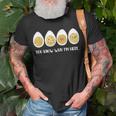 Thanksgiving Dinner Deviled Egg You Know Why Im Here T-Shirt Gifts for Old Men
