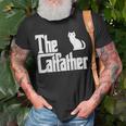 Funny The Catfather Fathers Day Cat Dad Pet Owner Gift Men Unisex T-Shirt Gifts for Old Men