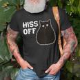 Hiss Off Cat T-Shirt Gifts for Old Men