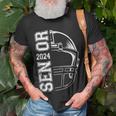 Game Day Helmet American Football Senior 2024 Graduation T-Shirt Gifts for Old Men