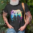 Gamer Graphic Video Game Colorful Video Game Lover T-Shirt Gifts for Old Men