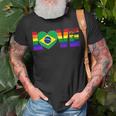 Gay Pride Brazilian Brazil Flag Unisex T-Shirt Gifts for Old Men