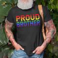 Gay Pride Lgbtqia Proud Brother Lgbt Parent Pride Brother Unisex T-Shirt Gifts for Old Men