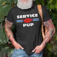 Gay Service Pup Street Clothes Puppy Play Bdsm Unisex T-Shirt Gifts for Old Men