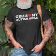 Girls Love My Autism Swag Funny Autistic Boy Gifts Awareness Unisex T-Shirt Gifts for Old Men