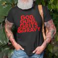 God Guns Grits & Gravy Sweet Southern Style T-Shirt Gifts for Old Men