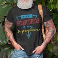 Gongoozling Is My Superpower T-Shirt Gifts for Old Men