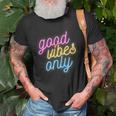Good Vibes Only Funny Pansexual Pride Gift Lgbtq Pan Flag Unisex T-Shirt Gifts for Old Men