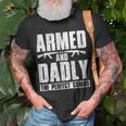 Gun Lover Dad Armed And Dadly The Perfect Combo Unisex T-Shirt Gifts for Old Men