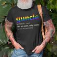 Guncle Definition Gay Lgbtq Pride Month Supporter Graphic Unisex T-Shirt Gifts for Old Men