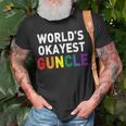GuncleProud Of My Gay Uncle Worlds Okayest Guncle Unisex T-Shirt Gifts for Old Men