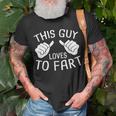 This Guy Loves To Fart T-Shirt Gifts for Old Men