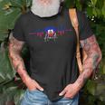 Haiti Heritage Roots Proud Heartbeat Haitian Flag Pride Unisex T-Shirt Gifts for Old Men
