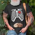 Halloween Pregnancy Dad Donut Baby Pregnant Skeleton Costume Unisex T-Shirt Gifts for Old Men
