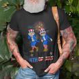 Happy 4Th Of July Uncle Sam Griddy Dance Funny Unisex T-Shirt Gifts for Old Men