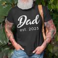 Happy Father’S Day New Dad Est 2023 Baby Announcement Unisex T-Shirt Gifts for Old Men